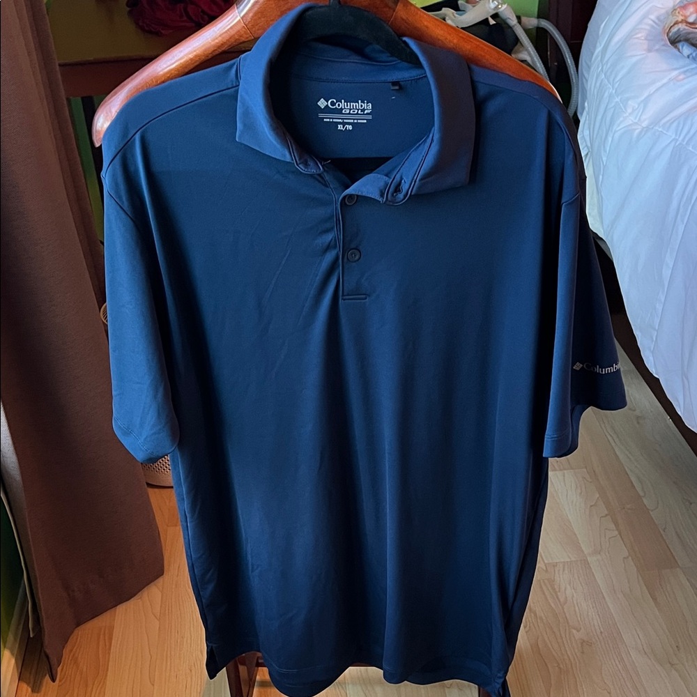 Columbia Men’s Navy Blue Polo Shirt - Short Sleeve Performance